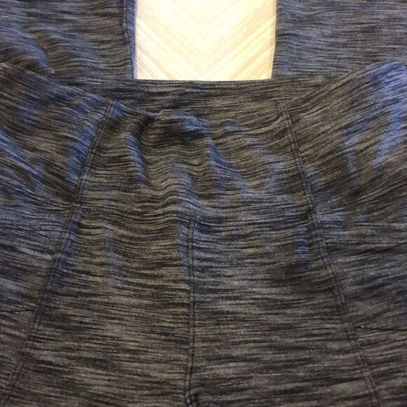 Athleta Gray & Black Striped Pocket Leggings - Picture 7 of 7